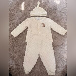 Baby Gear Cream and Brown Kids Matching Set